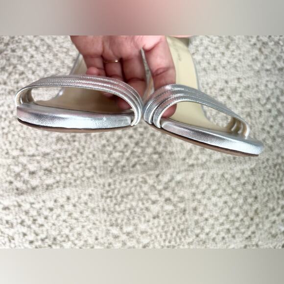 Sarah Flint Perfect Sandal heel Metallic Silver Nappa 39 or 8/8.5 wedding formal - Picture 11 of 11